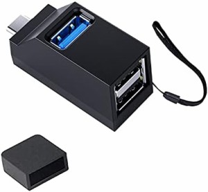 Type-Cハブ 3ポート USB3.0 ＋ USB2.0 コンボ ハブ 超小型 バスパワー Type-Cハブ USBポート拡張 高速 軽量 コンパクト 携帯便利 1個入り