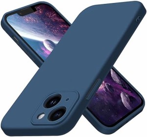iPhone 15 ケース 耐衝撃 指紋防止 青 ソフト 軽量 薄型 ストラップホール付き カメラレンズ保護 スマホケース シリコン アイフォン15 カ