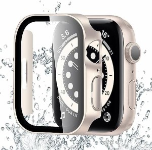 【2023防水モデル】 Apple Watch ケース 41mm Apple Watch アップルウォッチ ケース 3D直角エッジデザイン PC素材 一体型 Apple Watch カ