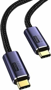 USB Type-C ケーブル USB4 ケーブル PD対応 100W急速充電Thunderbolt 3対応 20Gbps高速転送 8K 60Hz映像出力 ナイロン編みMacBook Pad Su