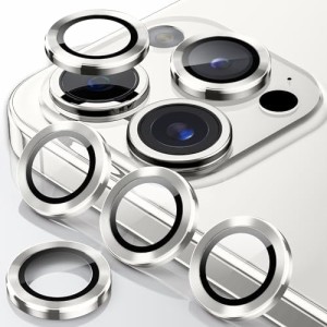 送料無料 【4枚セット】 iPhone15 Pro/iPhone15 Pro Max カメラレンズカバー カメラ保護 アルミ合金製 強化ガラス アイフォン15Pro/15Pro