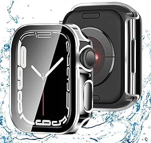 【2枚】 アップルウォッチ カバー 45mm 対応 AppleWatch ケース ツートンカラー メッキ 光沢 スマートウォッチ 保護 ケース 耐衝撃 全面