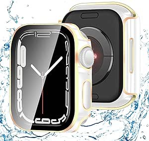 送料無料 【2枚】 アップルウォッチ カバー 44mm 対応 AppleWatch ケース ツートンカラー メッキ 光沢 スマートウォッチ 保護 ケース 耐