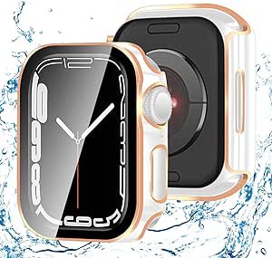 【2枚】 アップルウォッチ カバー 44mm 対応 AppleWatch ケース ツートンカラー メッキ 光沢 スマートウォッチ 保護 ケース 耐衝撃 全面