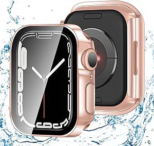 アップルウォッチ カバー Apple Watch カバー 40mm 対応 ケース PC+ガラス,電気めっきの光沢 一体型 AppleWatch 保護 ケース 対応 アップ