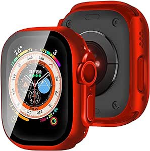 アップルウォッチ カバー Apple Watch カバー 49mm 対応 ケース PC+ガラス 一体型 スマートウォッチ 保護 ケース 対応 アップルウォッチ 