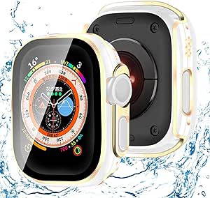 送料無料 【2枚】 アップルウォッチ カバー 49mm 対応 AppleWatch ケース ツートンカラー メッキ 光沢 スマートウォッチ 保護 ケース 耐