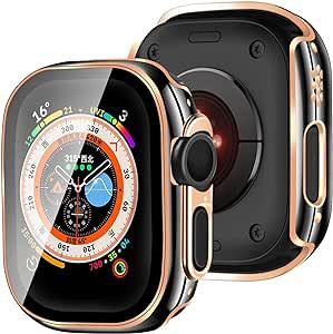 【2枚セット】 アップルウォッチ カバー ケース 49mm 対応 ケース ツートンカラー キラキラ メッキ 光沢 AppleWatch 保護 ケース 対応 ア