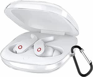 【改良モデル】 BEATS FIT PRO ケース クリア ソフト TPU 装着充電可能 耐衝撃 防水 防塵 防水 カラビナ付き 紛失防止 BEATS FIT PRO 専