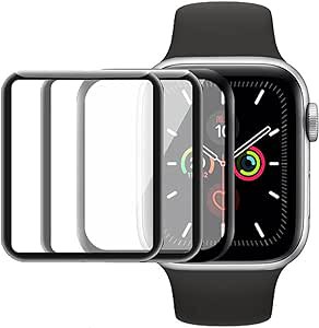 Apple Watch フィルム 38mm アップルウォッチ Series 3/2/1 対応 ガイド枠付き ナノガラス 炭素繊維 高光透過率 耐衝撃 キズに強い 気泡