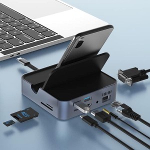 [Switchドックにもなる] 9 in 1 多機能 拡張 ハブ スマホをパソコン化する新発想 USB C ハブ ドッキングステーション 変換アダプタ スタ