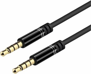 3.5mm オーディオケーブル オスオス 高耐久ナイロン auxケーブル 3.5mmステレオミニプラグ ヘッドホンケーブル ナイロン編み オスオス オ