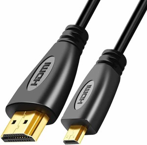 マイクロHDMIケーブル hdmi マイクロhdmi 変換 4K 60Hz 3D HDR ARC 高速18Gbps Micro hdmi-hdmiケーブル テレビ デジカメ アクションカメ