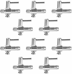 エアーチューブ用 一方コック 10個セット エアレーション エアー量調節 エアコントロール 分岐コック レバーバルブ アクアリウム 水槽 ア