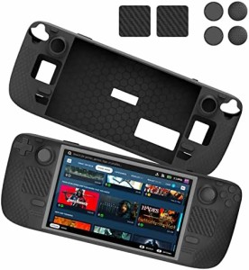 Steam Deck ケース スチームデッキクリアーシェル TPUカバー Steam Deck用保護カバー 2つのジョイスティックキャップアクセサリ付き トラ