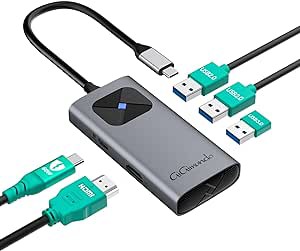 5in1 USB C ハブ HDMI 4K Type-C ハブ USB3.0ポート 5Gbps データ伝送 PD 60W急速充電 軽量アルミ合金 Windows/MacBook/iPad Pro/Surface