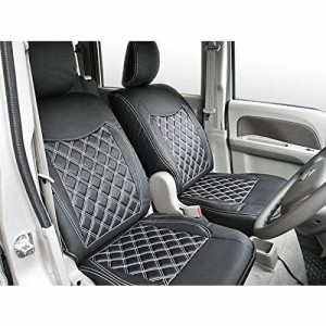 スズキ エブリイ ワゴン DA17W専用 ダイヤカット レザー シートカバー H27.2〜 　ホワイトステッチ WP-CV025-WL