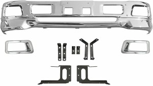 07エルフ 標準 メッキ フロントバンパー フォグランプ対応 エアダム一体型 JP-IS004-006