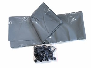 トラックシート 1.9m×2.1m 軽トラック用 エステル帆布 送料無料 軽トラシート 荷台シート グレー JP-YB01BG