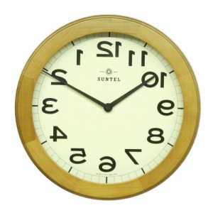 時計 逆 美容室 時計 逆時計 木製壁掛け時計 逆転時計 壁掛け おしゃれ