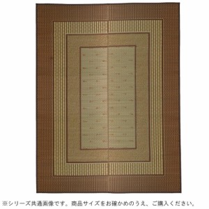 国産い草センターラグ 裏貼り エルモード 約191×250cm ブラウン 81830321