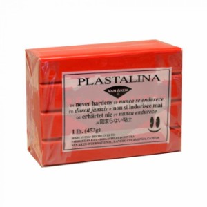 MODELING CLAY モデリングクレイ PLASTALINA プラスタリーナ 粘土　レッド　1Pound　3個セット