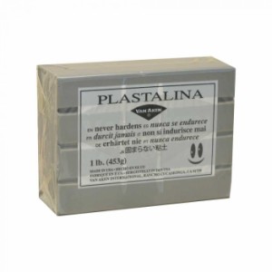 MODELING CLAY モデリングクレイ PLASTALINA プラスタリーナ 粘土　シルバーグレイ　1Pound　3個セット