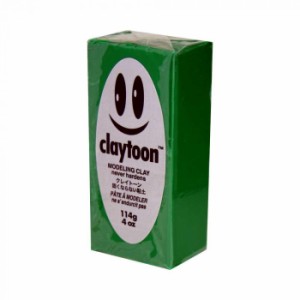 MODELING CLAY モデリングクレイ claytoon クレイトーン カラー油粘土　グリーン　1/4bar 1/4Pound 6個セット