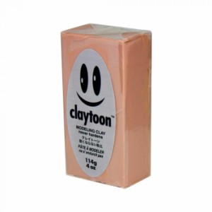 MODELING CLAY モデリングクレイ claytoon クレイトーン カラー油粘土　ベージュ　1/4bar 1/4Pound 6個セット