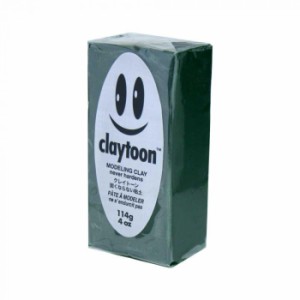 MODELING CLAY モデリングクレイ claytoon クレイトーン カラー油粘土　ダークグリーン　1/4bar 1/4Pound 6個セット