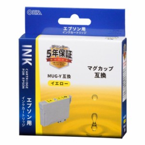 OHM エプソン互換インクカートリッジマグカップ イエロー INK-EMUG-Y