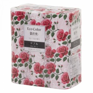丸富製紙 トイレットペーパー ダブル エコカラー花束 フローラルの香り ピンク 18R×6セット 2649