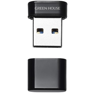 GREEN HOUSE [GH-UF3MA32G-BK] 小型USB3.1(Gen1)メモリー 32GB ブラック