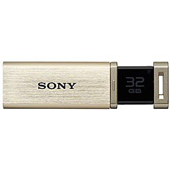 SONY(VAIO) [USM32GQX N] USB3.0対応 ノックスライド式高速(226MB/s)USBメモリー 32GB ゴールド キャップレス