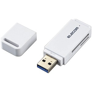 ELECOM [MR3-D011WH] メモリリーダライタ/USB3.0対応/直挿し/SD系専用/ホワイト