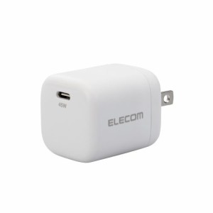 ELECOM [MPA-ACCP29WH] AC充電器/USB充電器/USB Power Delivery/45W/USB-C1ポート/スイングプラグ/ホワイト