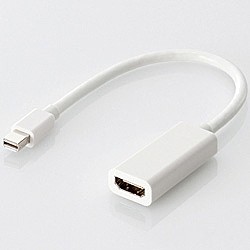 ELECOM [AD-MDPHDMIWH] Mini DisplayPort-HDMI変換アダプタ/ホワイト/forMAC