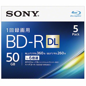 SONY(VAIO) [5BNR2VJPS6] ビデオ用BD-R 追記型 片面2層50GB 6倍速 ホワイトワイドプリンタブル 5枚パック