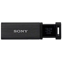 SONY(VAIO) [USM32GQX B] USB3.0対応 ノックスライド式高速(226MB/s)USBメモリー 32GB ブラック キャップレス