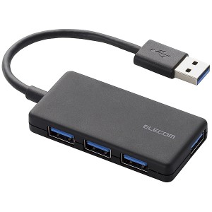 ELECOM [U3H-A416BBK] USB3.0ハブ/コンパクト/バスパワー/4ポート/ブラック