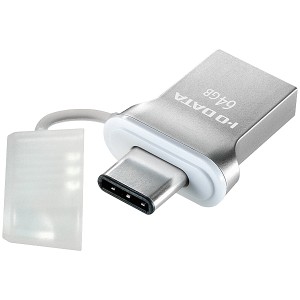 IODATA [U3C-HP64G] USB3.1 Gen1 Type-C⇔Type-A 両コネクター搭載USBメモリー 64GB
