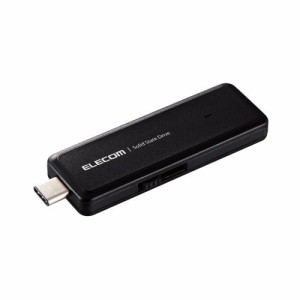 ELECOM [ESD-EMH0500GBK] 外付けSSD/ポータブル/USB3.2(Gen2)/USBメモリ型/500GB/ブラック