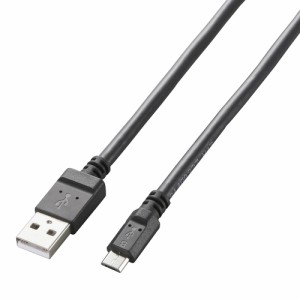 ELECOM [MPA-AMB2U08BK] microUSBケーブル/2A出力/スタンダード/通信・充電/0.8m/ブラック