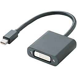 ELECOM [AD-MDPDVIBK] miniDisplayPort変換アダプタ/DVI/ブラック