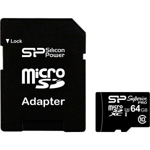 シリコンパワー [SP064GBSTXDU3V10SP] 【UHS-1対応】microSDXCカード 64GB Class10 UHS Class3 読込90MB/s 書込80MB/s(最大値)