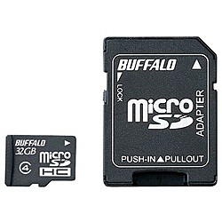 バッファロー [RMSD-BS32GAB] 防水仕様 Class4対応 microSDHCカード SD変換アダプター付モデル 32GB