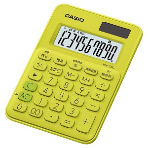 CASIO [MW-C8C-YG-N] カラフル電卓 ミニミニジャストタイプ ライムグリーン