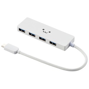 ELECOM [U3HC-A429BWF] USB3.1(Gen1)HUB/Type-C/Aメス4ポート/バスパワー/15cmケーブル/ホワイトフェイス