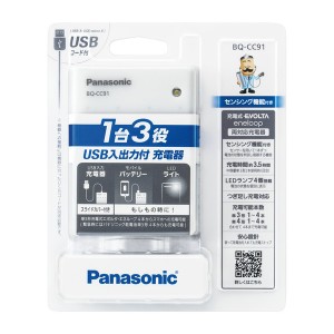 Panasonic [BQ-CC91] USB入出力付充電器 [PSE認証済]