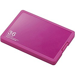ELECOM [CMC-SDCPP36PN] メモリカードケース/インデックス台紙付き/SD18枚+microSD18枚収納/ピンク
